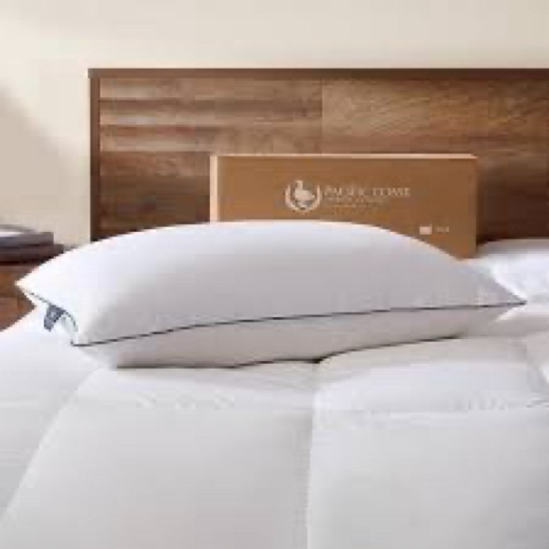 pacific coast premium goose feather & down bed pillows standard size 1-pack, hotel quality collectio