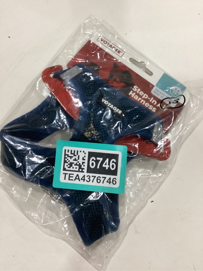 Condition photo showing New/Like New for best pet supplies voyager step-in air harness - all weather mesh, reflective, no pull harness for dogs, cats - secure with hook & loop fastener, buckle, double d-rings - blue, xs harness (blue) xs (chest: 13 - 14.5")