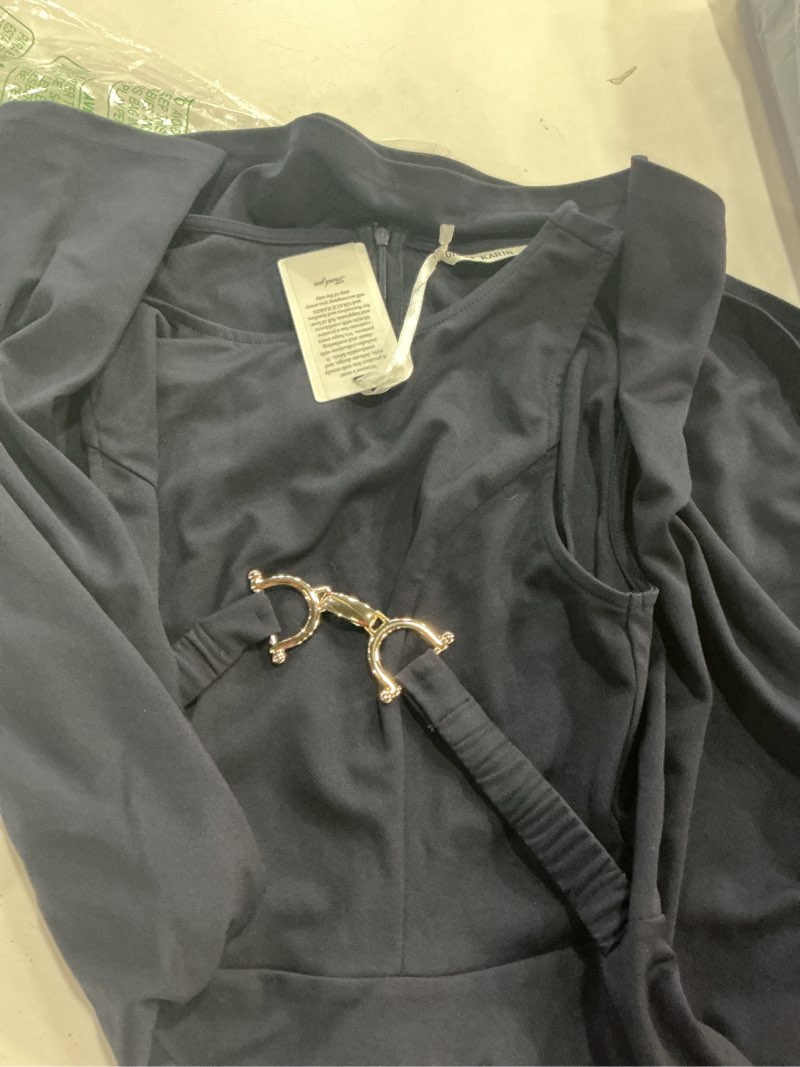 Condition photo showing Good Condition for (size m)grace karin work business midi flowy sleeveless dresses for women | a line,belted,collar neck,knee length,with pockets zipper,business causal,office,church,funeral,cocktail,wedding,professional