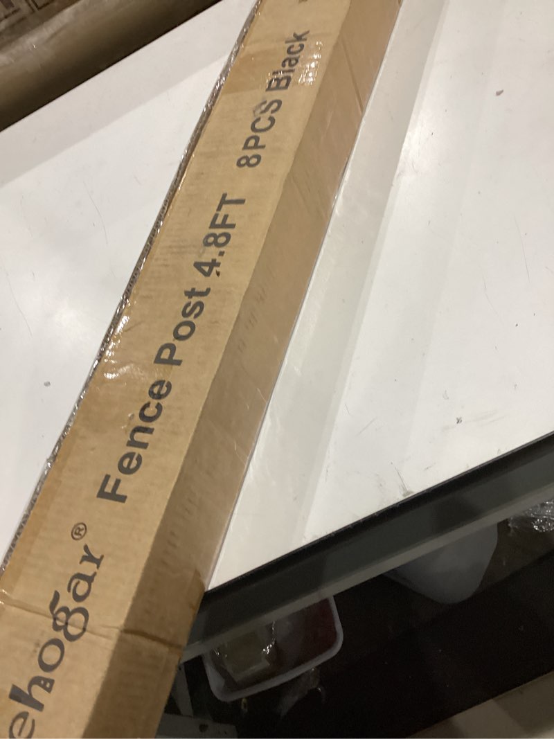 Condition photo showing New/Like New for metal fence post black 4.8 feet, pack of 15, t post for wire fence, no dig steel u post fencing for lawn garden wire mesh fence poles sign outdoor light duty