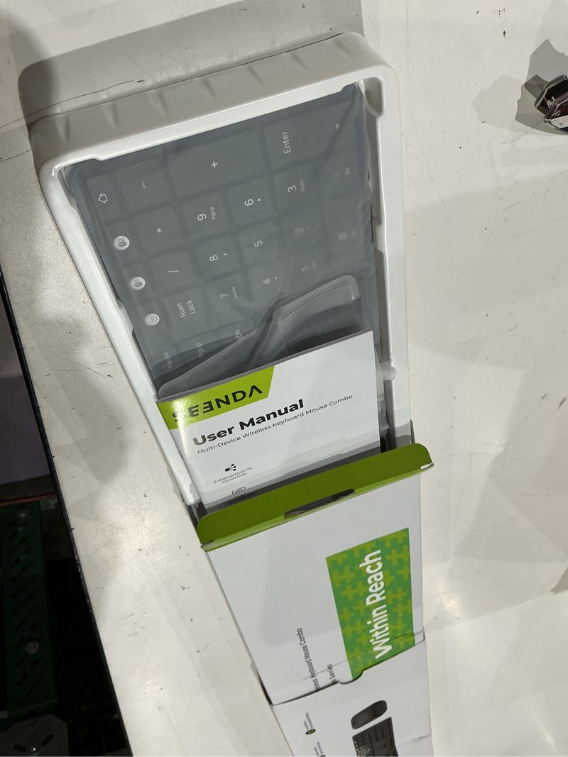 Condition photo showing Good Condition for seenda wireless bluetooth keyboard and mouse combo, skm64-3 rechargeable slim quiet keyboard mouse, 3 multi-device connection, compatible for windows 11/10 pc laptop mac macbook ipad, black