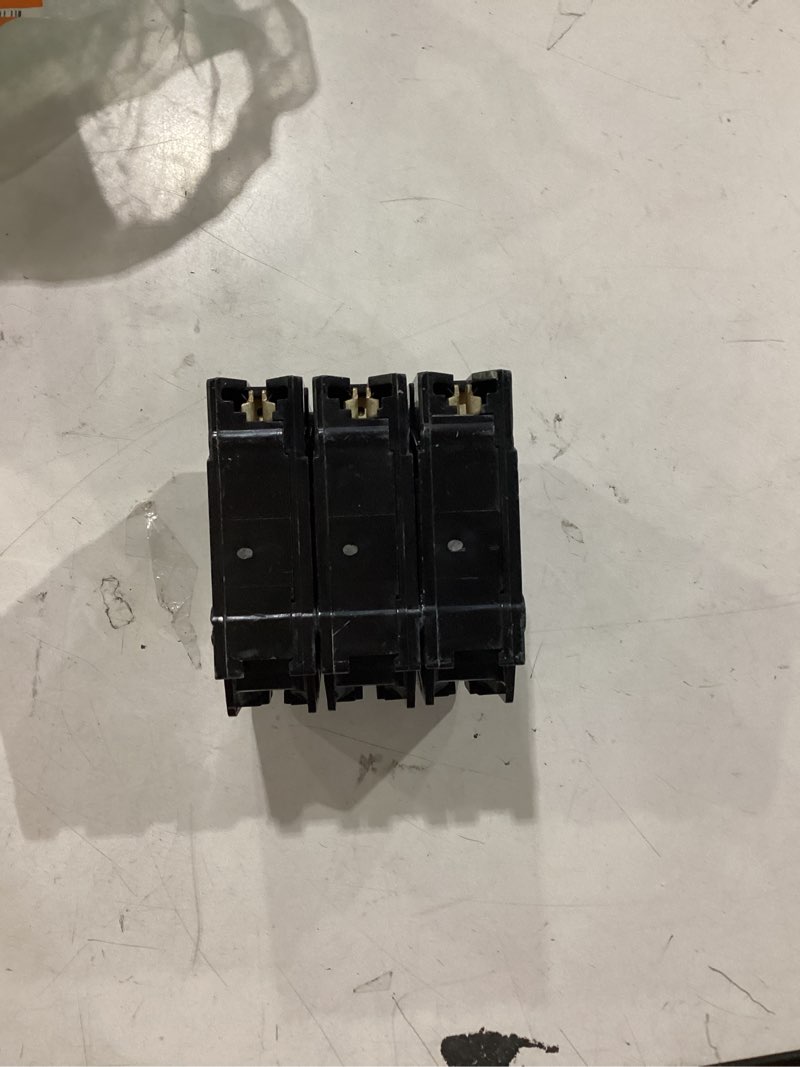 Condition photo showing Good Condition for **used** abb tey/q-line® thqb32025 3-pole miniature circuit breaker • 25a triple pole breaker • 120/240 vac,