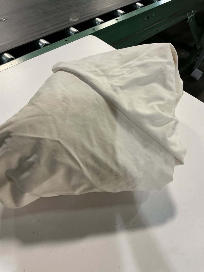 Condition photo showing As Is for organic waterproof mattress protector color: natural size: queen
