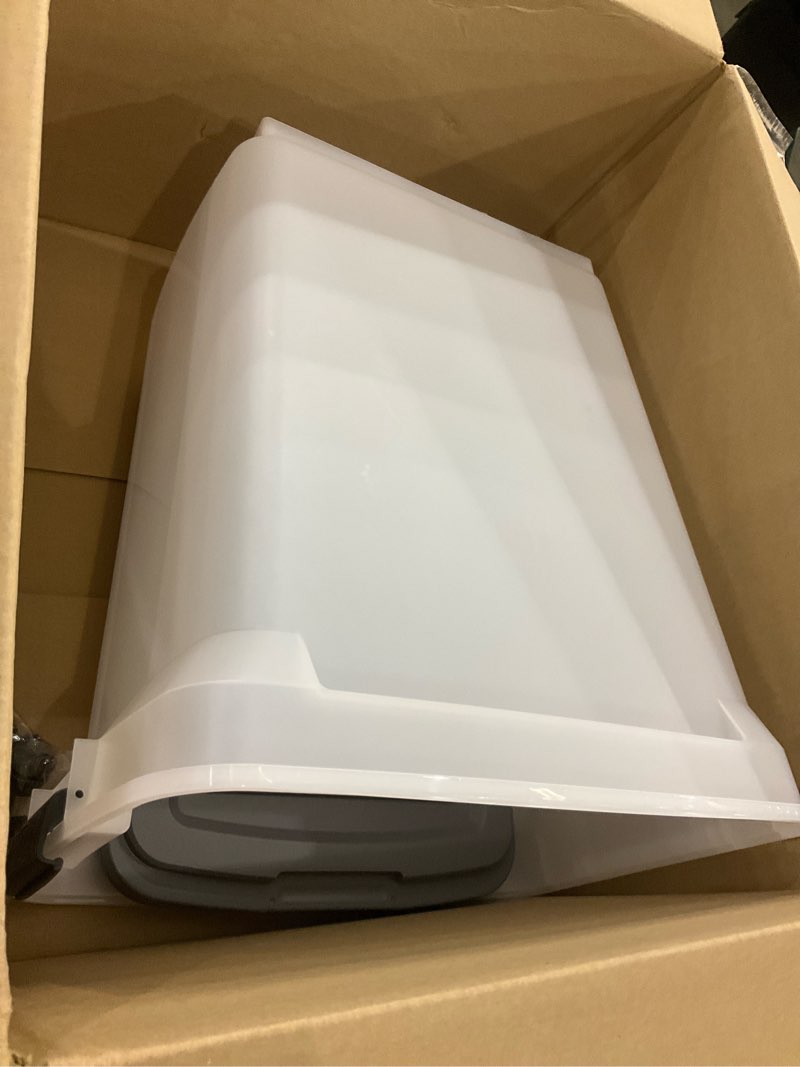 IRIS USA Dog Food Storage Container 58 lbs, Attachable Wheels, & Included Scoop, for Dog Cat Birds a