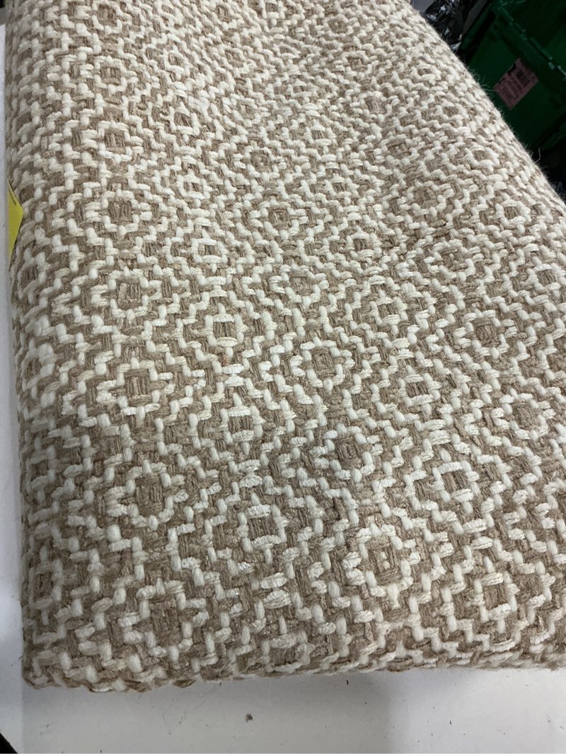 Condition photo showing Good Condition for 4'x6' jute diamond area rug tan/ivory - threshold ?