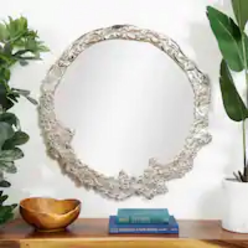 Aluminium circle wall mirror 