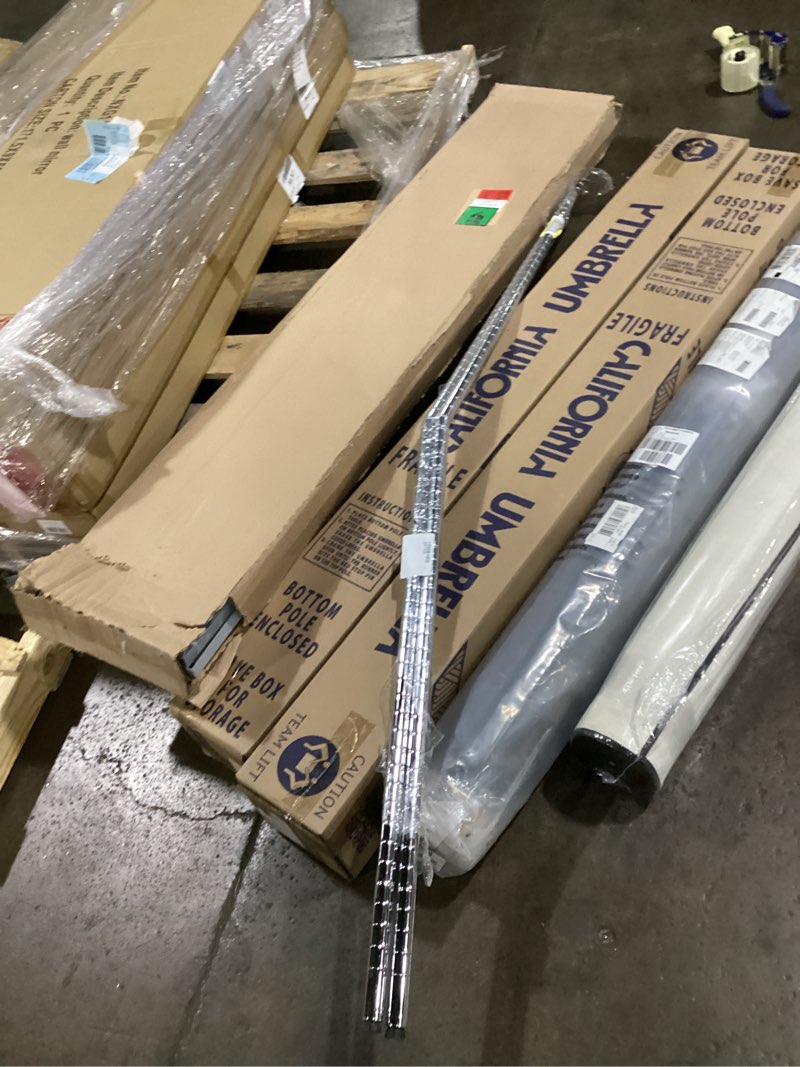 Condition photo showing As Is for Honey-Can-Do 2-Pack Shelf Poles with Leg Levelers Chrome 72-inch