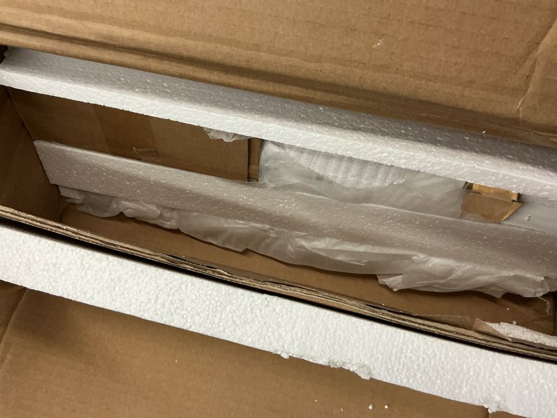 Condition photo showing Good Condition for Rolanstar Fireplace TV Stand with Led Lights and Power Outlets, Entertainment Center with Electric Fireplace, Swivel TV Stand Mount for 45/55/60/65 inch TVs, Height Adjustable TV Console, White