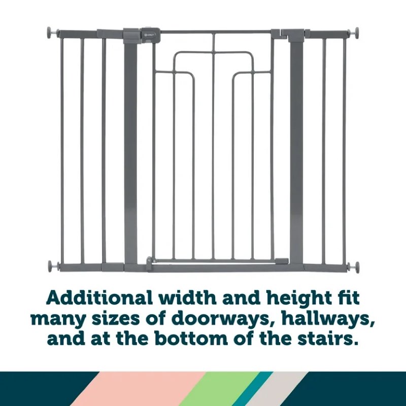 4 pack) safety 1st contemporary tall-and-wide gate, grey