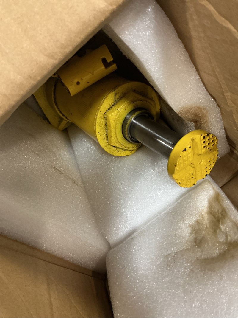 Condition photo showing As Is for vevor hydraulic bottle jack, 20 ton/44092 lbs all welded bottle jack, 7.5-14 inch lifting range, with 3-section long handle, for pickup truck, truck, car, rv, auto repair, industrial engineering 20t hight profile