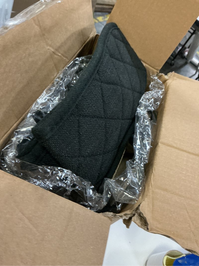 Condition photo showing Good Condition for bopuovre linen car seat covers front seat covers breathable cloth fabric car seat protector - universal fit for cars, vans, suvs, trucks - 2 units - black