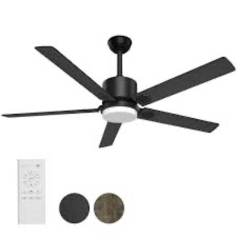 beclog outdoor ceiling fan with light, 60" ceiling fans with remote indoor outdoor dc motor black ce
