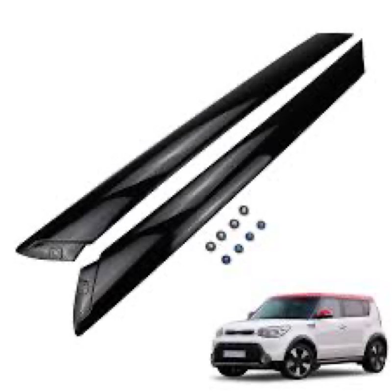 JUMOPARTS Exterior Molding Pair Windshield Pillar Trim Front Right Passenger Left Driver Side Compatible with 2014-2018 Kia Soul 86170-B2000 86180-B2000 2 Pieces ( similar