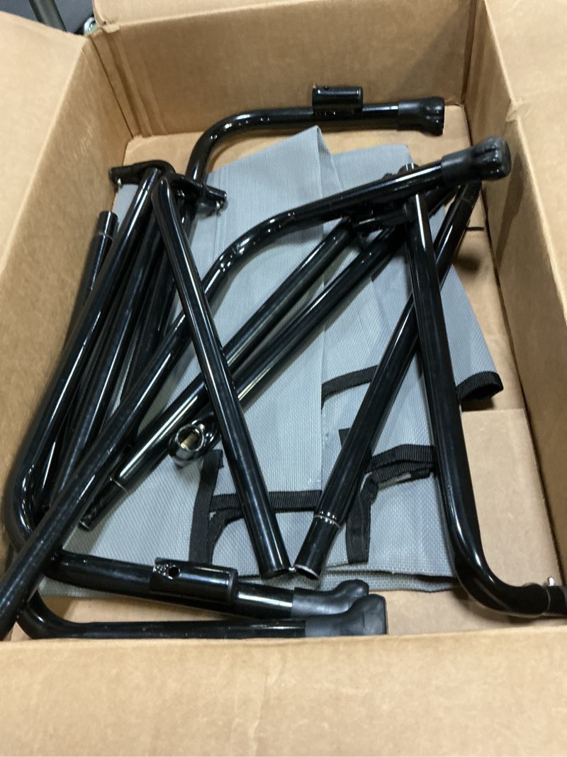 Condition photo showing As Is for Veehoo XL Outdoor Elevated Dog Bed, Raised Dog Cot for Extra Large Dogs, Cooling Washable Waterproof Pet Hammock Beds with Slope Headrest, Breathable Mesh and Sturdy Frame, X-Large, Grey, CWC2204 47.0"L x 32.0"W x 10.6"Th Grey