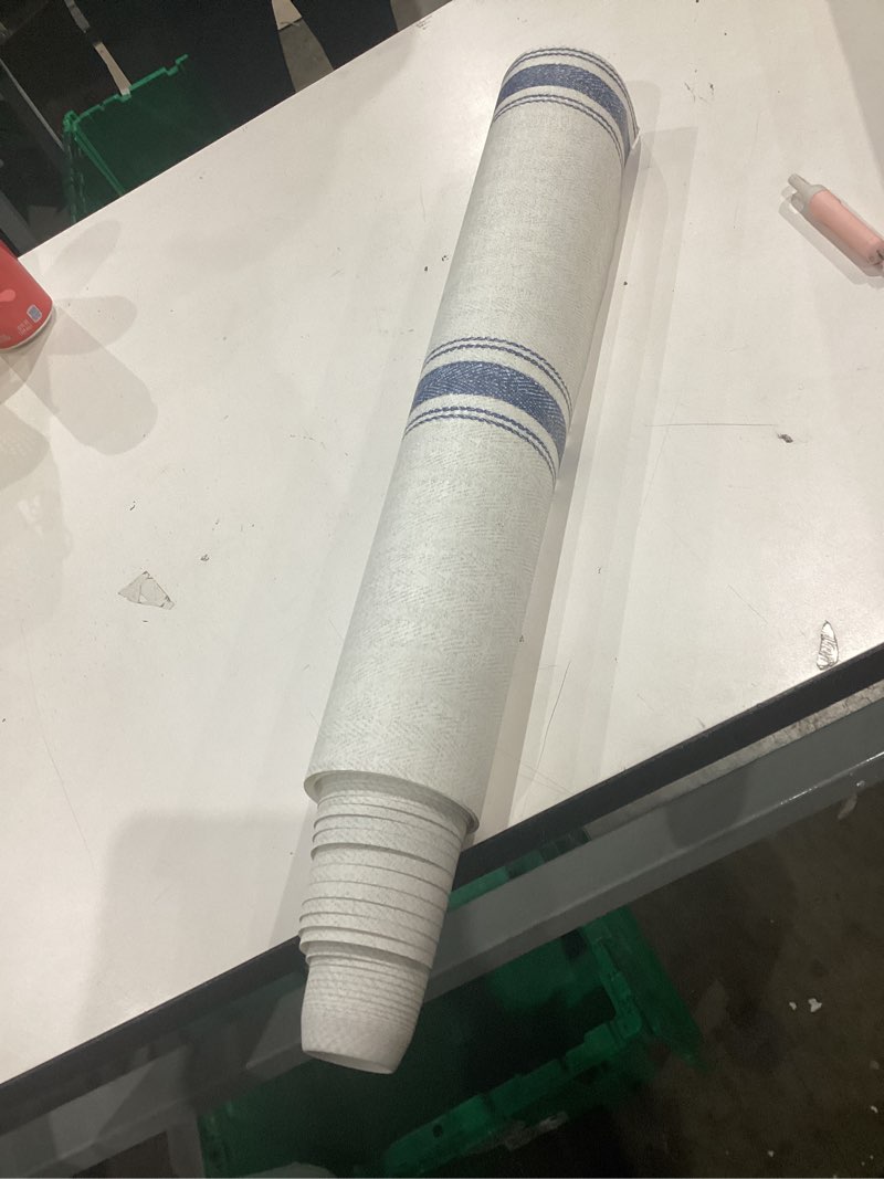 Condition photo showing Good Condition for chesapeake blue linette fabric stripe wallpaper, 3115-12462