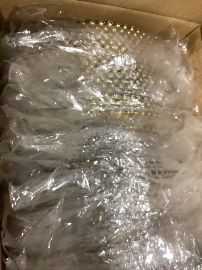 Condition photo showing New/Like New for EI 13 Inch Gold Charger Plate,50pcs Clear Charger Plates with Gold Rim,Disposable Chargers Plate,Plastic Chargers Plates for Dinne Family Party and Wedding 50pcs Gold Beads