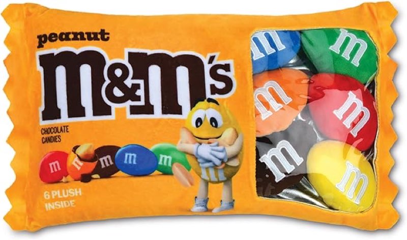 iscream M&M's Peanut Package 16" x 8.5" Pillow Set with Mini M&M's Candy Pillows