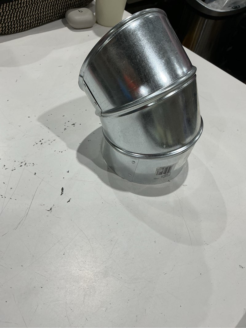 Condition photo showing Good Condition for imperial 6-in 30 gauge galvanized steel round adjustable 90 degree duct elbow