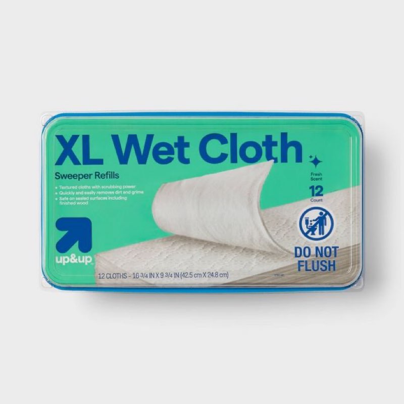 Floor Sweeper Wet Mopping Cloths Refills - XL - Fresh Scent - 12ct - up&up™