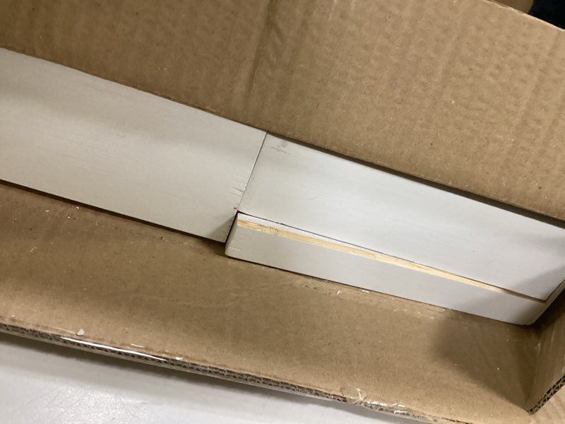 Condition photo showing As Is for Bamboo Kitchen Drawer Organizer, Expandable Silverware Organizer with Removable Knife Block, 6-8 Slots- Utensil Holder & Cutlery Tray Drawer Dividers, 2.36" Deep for Extra Capacity, White