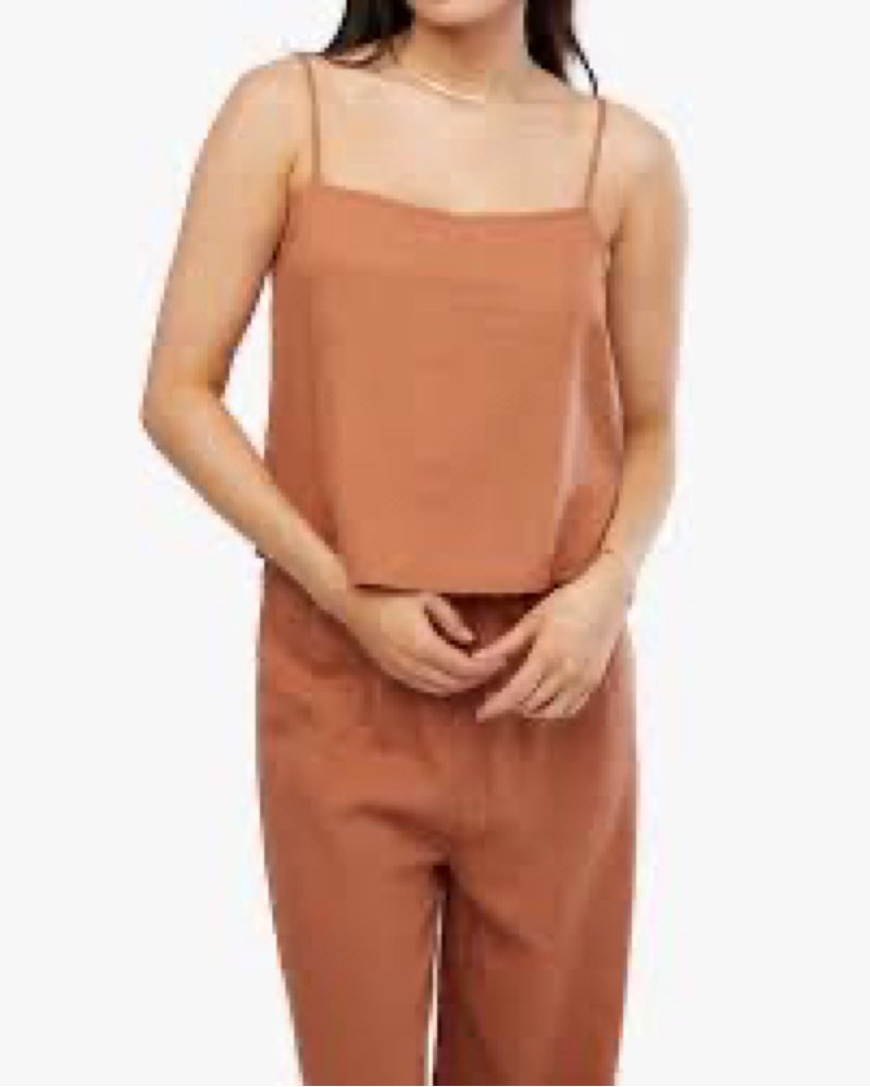 WEWOREWHAT-Boxy Cami-Linen Blend-Bran-M