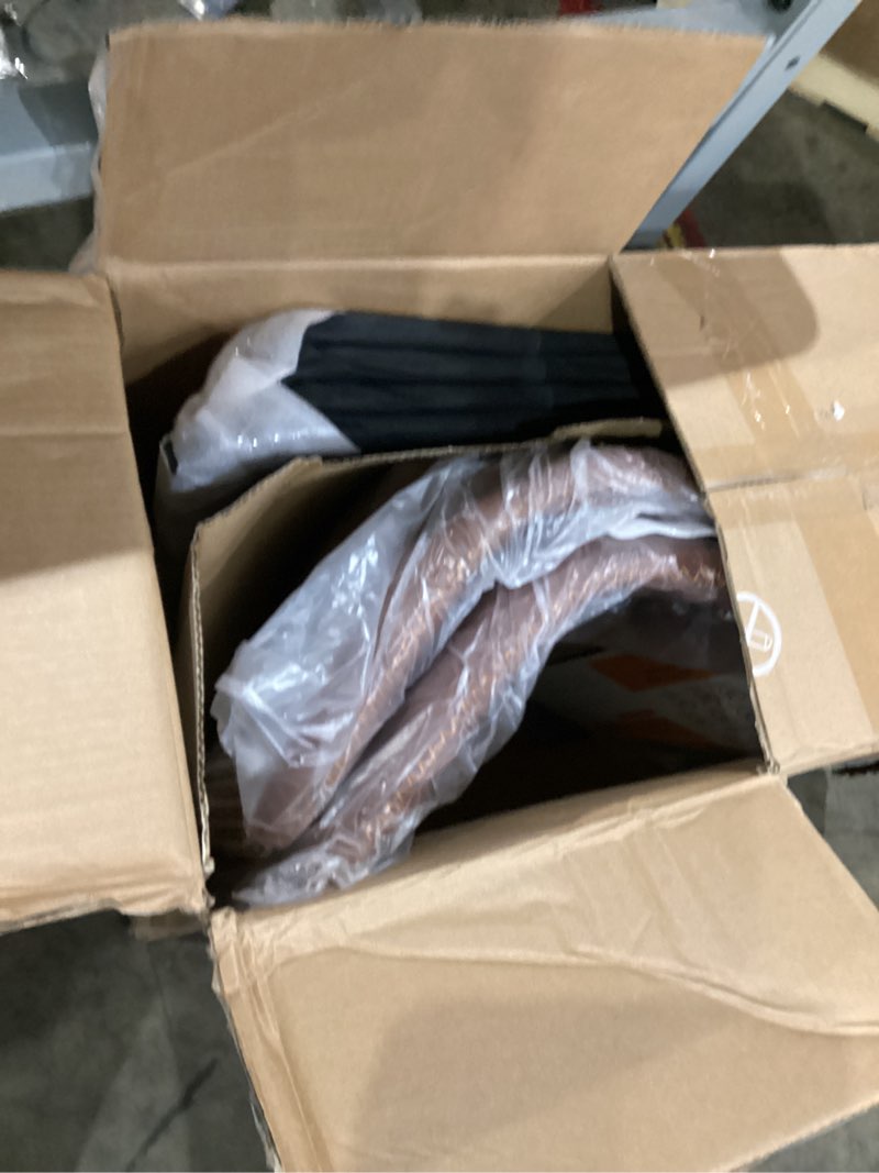 Condition photo showing New/Like New for DUMOS 30 Inch Counter Height Bar Stools Set of 2 Modern Faux Leather High Barstools with Back and Metal Leg, Bar Chairs for Kitchen lsland, Elegant Brown Elegant Brown 2 Pcs 30 In