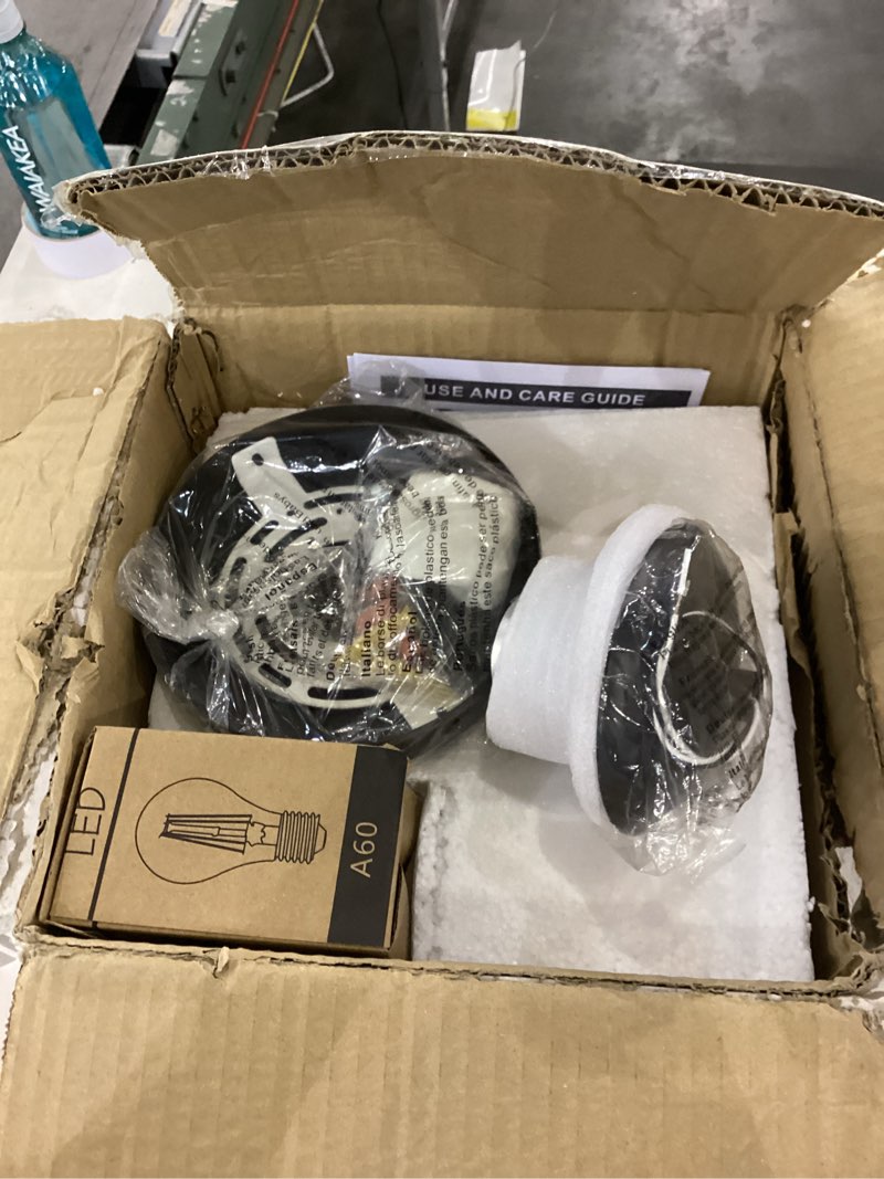 Condition photo showing New/Like New for Globe Semi Flush Mount Ceiling Light Clear Glass Globe Ceiling Light Matte Black Finish Contemporary Mid Century Modern Style Lighting Fixture Hallway Living Room Kitchen Bedroom Storage (Bulb Incl.) Clear and black 8 inch