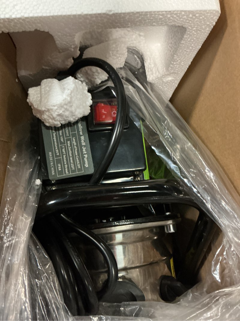 Condition photo showing Good Condition for water transfer pump electric shallow well pump 1.2hp 1200gph for lawn garden irrigation, green