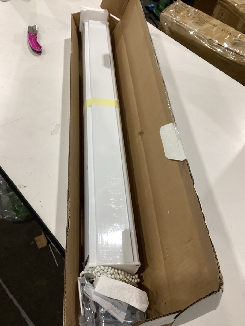 Condition photo showing Good Condition for shadesu cordless zebra blinds roller shades, white, 20" w x 72" h | cordless safety design,free stop zebra shades, light filtering, privacy, modern style, window treatment,aluminium headrail 01- white ( cordless ) 20"w x 72"h