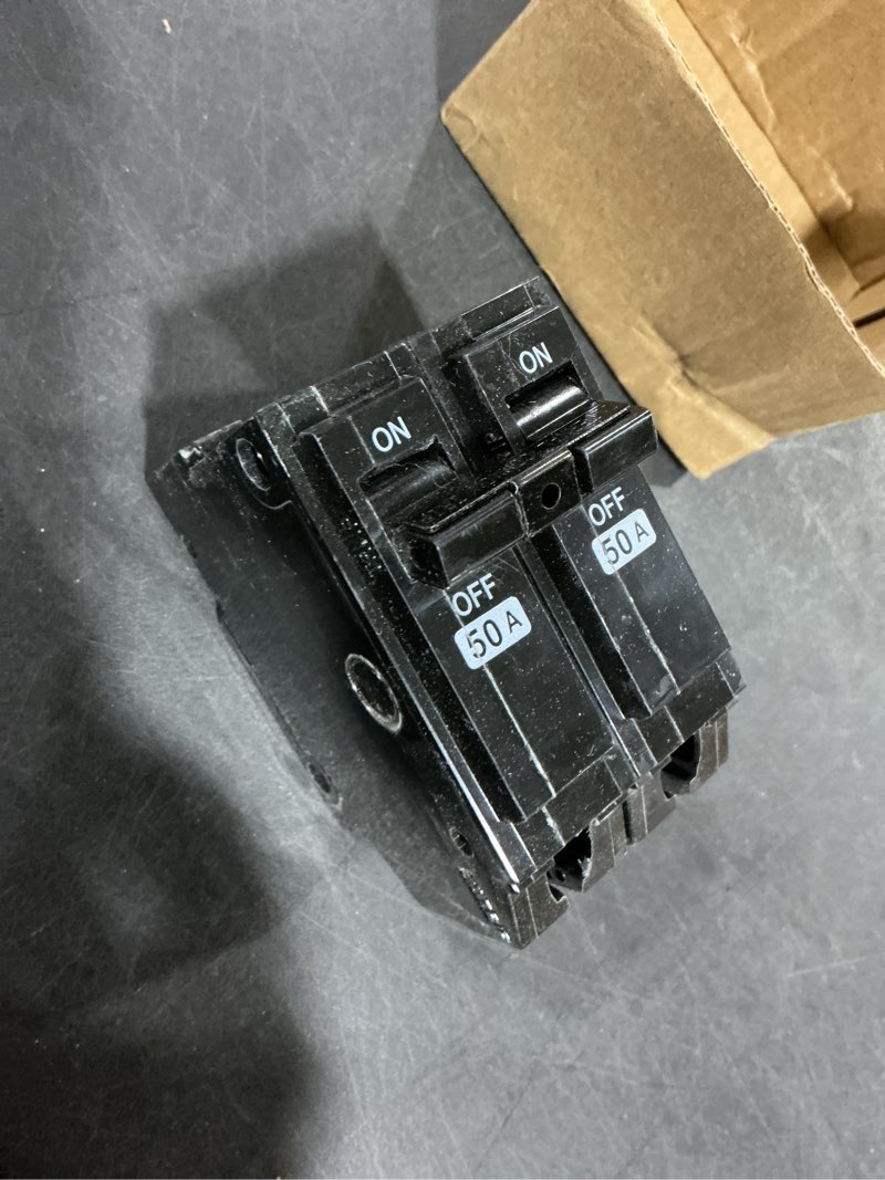 Condition photo showing Good Condition for THQL2150 Circuit Breaker?Fit for General Electric?Repalce for THQL 2p 50A Breaker,2 Pole 50 Amp 120/240V 10kA?Plug-in Mount Standard?Thermal Magnetic Protection