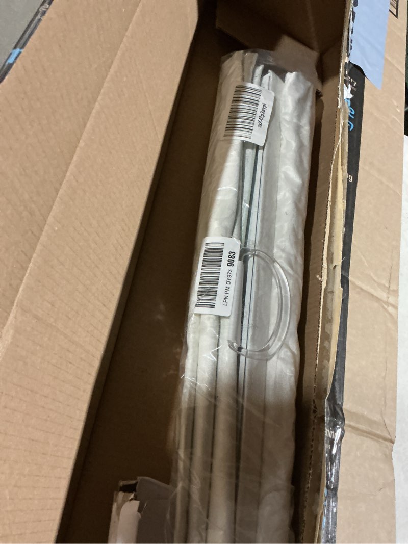 Condition photo showing As Is for Curtainworks Damask Window Shade, 23" W x 64" L, Ivory