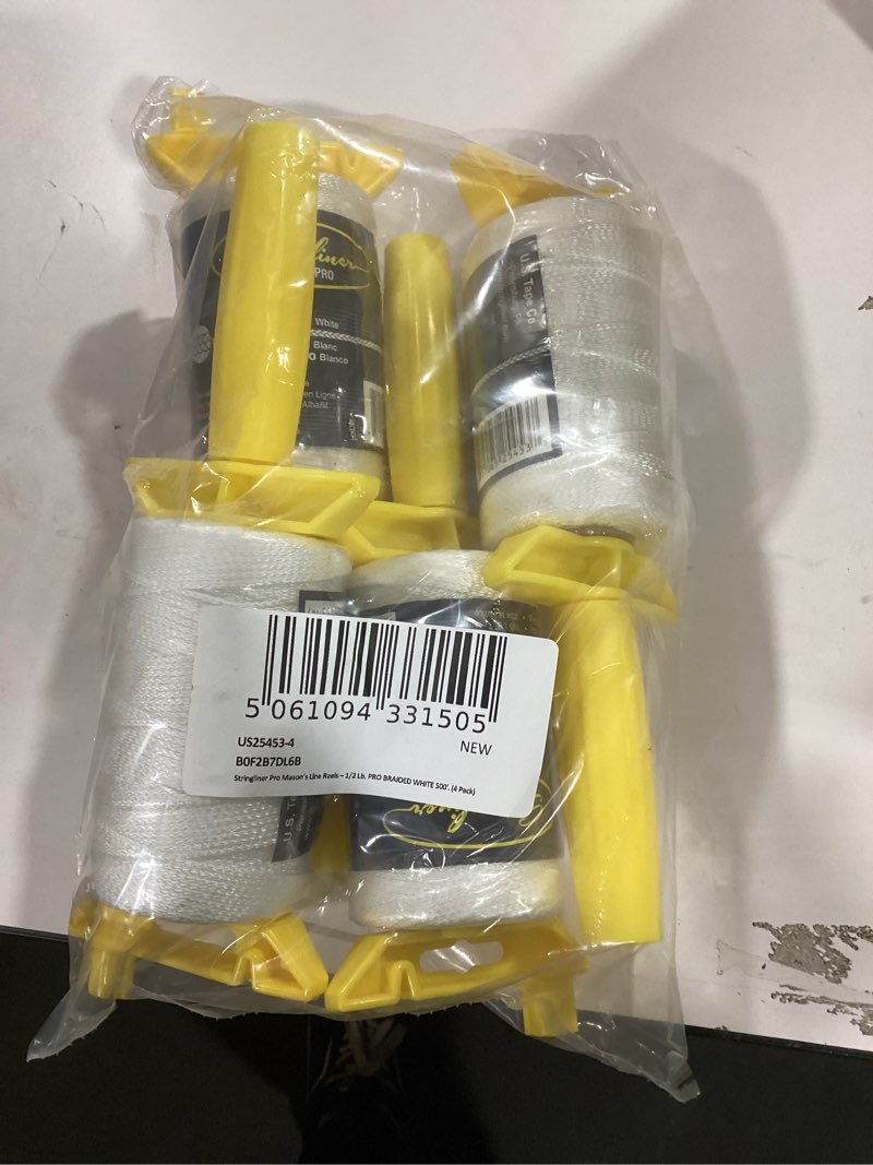 Condition photo showing Good Condition for 25453 Pro Mason’s Line Reels – 1/2 Lb. Stringliner® PRO BRAIDED WHITE 500'. (4 Pack)