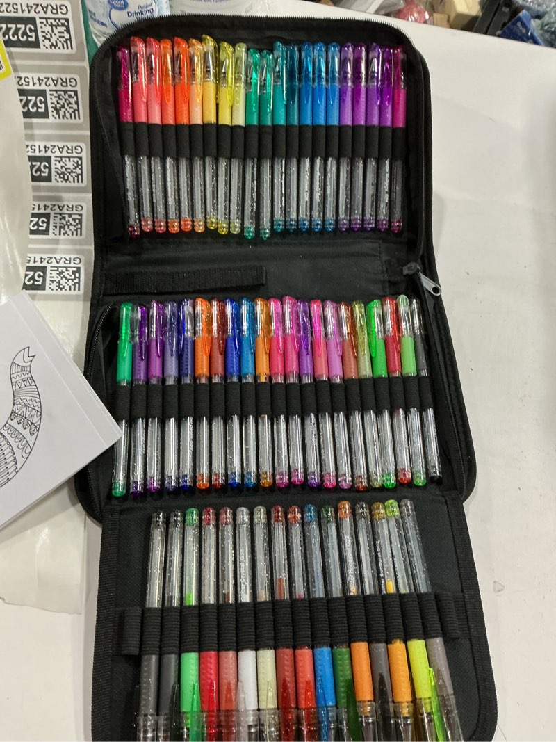 Condition photo showing New/Like New for Shuttle Art Gel Pens,  Gel Pen Set 60 Colored Gel Pen with 60 Refills for Adults Coloring Books Drawing Doodling Crafts Scrapbooking Journaling 60 Colors with 60 Refills Portable Case