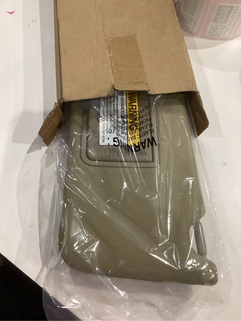 Condition photo showing Good Condition for sun visor with light for honda accord 2008-2017, left driver side beige sunvisor replacement 83280ta0a91zb (beige) left beige