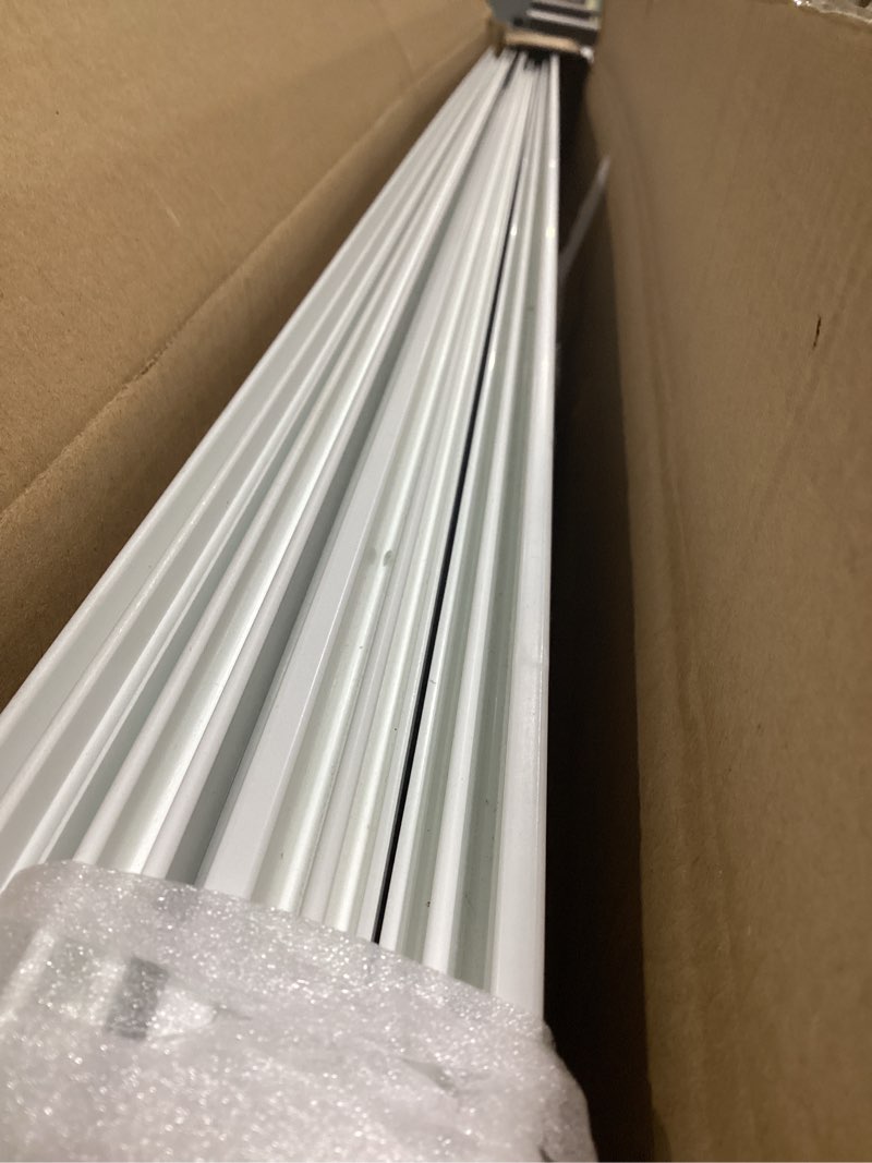 Condition photo showing As Is for NeatiEase Slatwall Panel Wall Storage Systems, 4 x 4ft Slat Wall Paneling Garage Wall Organizer, Heavy Duty Wall Mounted PVC Wall Rack (White) 4x4ft White