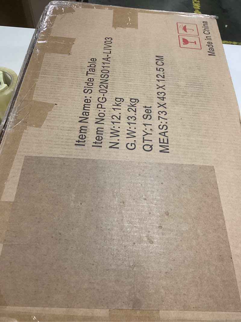 Condition photo showing Good Condition for Gadroad Night Stand, LED Nightstand with Charging Station, Modern Wood Bedside Table, End Table Sofa Couch Side Table with Pull-Out Shelf, Grey