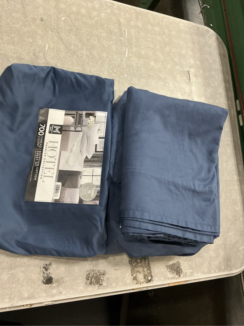Condition photo showing As Is for bare home twin xlsheet set - 1800 ultra-soft microfiber queen bed sheets - double brushed - deep pockets - easy fit - 4 piece set - bedding sheets & pillowcases (queen, bering sea) queen 19 - bering sea