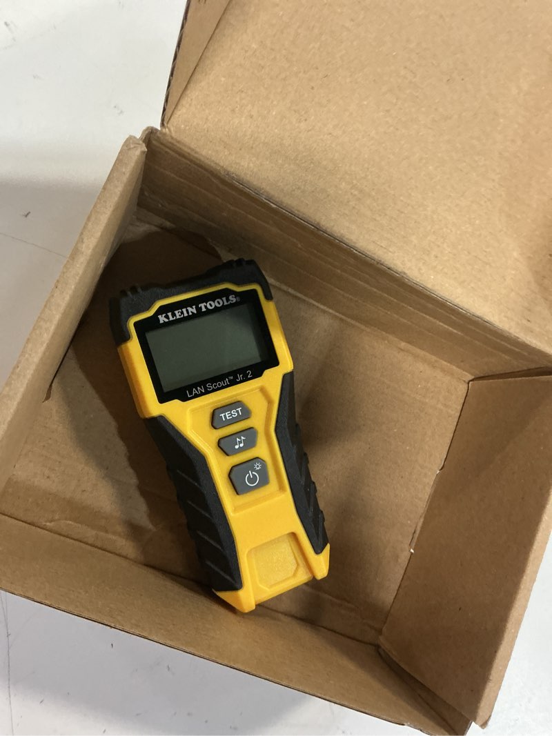 Condition photo showing As Is for petechtool rj45 crimp tool pass through ethernet crimping tool kit cat6 cat5e cat6a rj45 crimper with cable tester, cat6 connectors with rj45 boot covers, mini stripper, blades and cable ties crimper kit