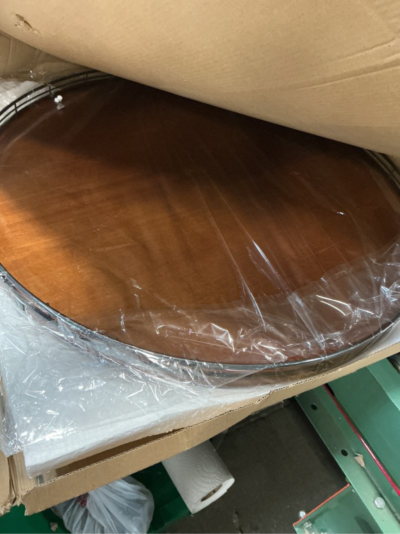 Condition photo showing Good Condition for 21" lazy susan turntable, wooden organizer for dining table, pantry, kitchen, countertop, cupboard,home decor, walnut walnut 21 inches