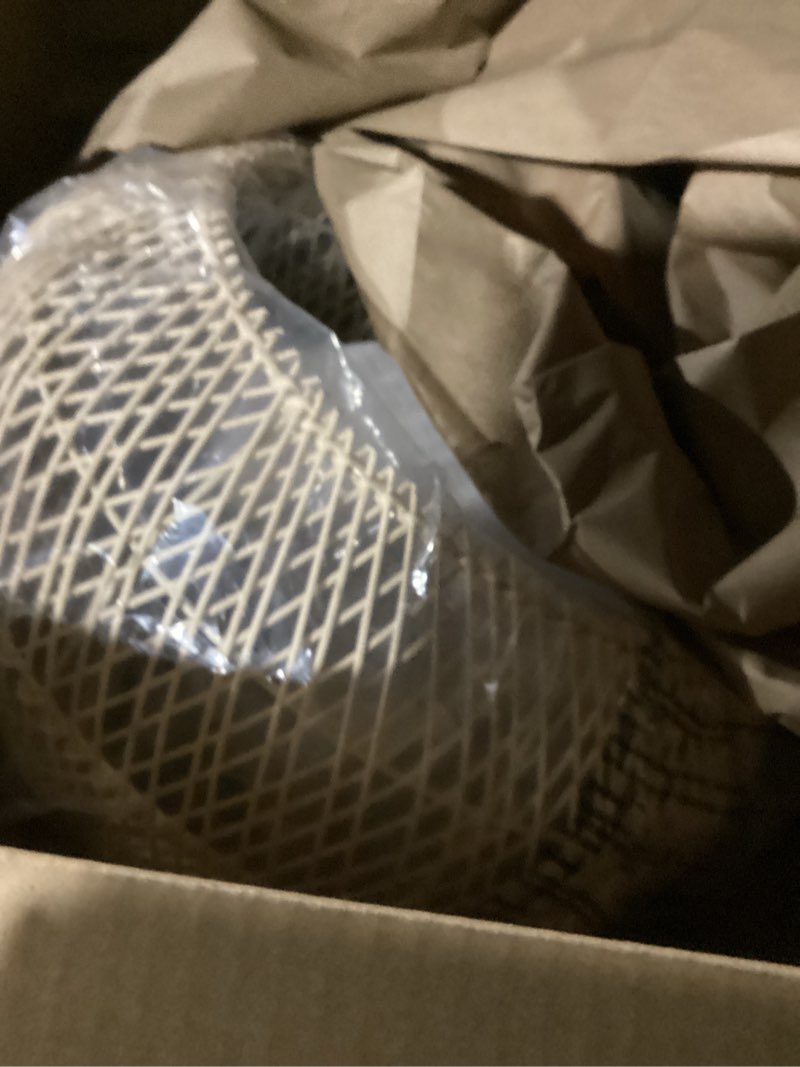 Condition photo showing Good Condition for Rattan Pendant Light, 15.7" Rattan Chandelier Hand-Woven Boho Pendant Light Fixtures with Solid Wood, Basket Wicker Chandelier for Dining Room Kitchen Island Living Room Wood + Rattan D 16", Large