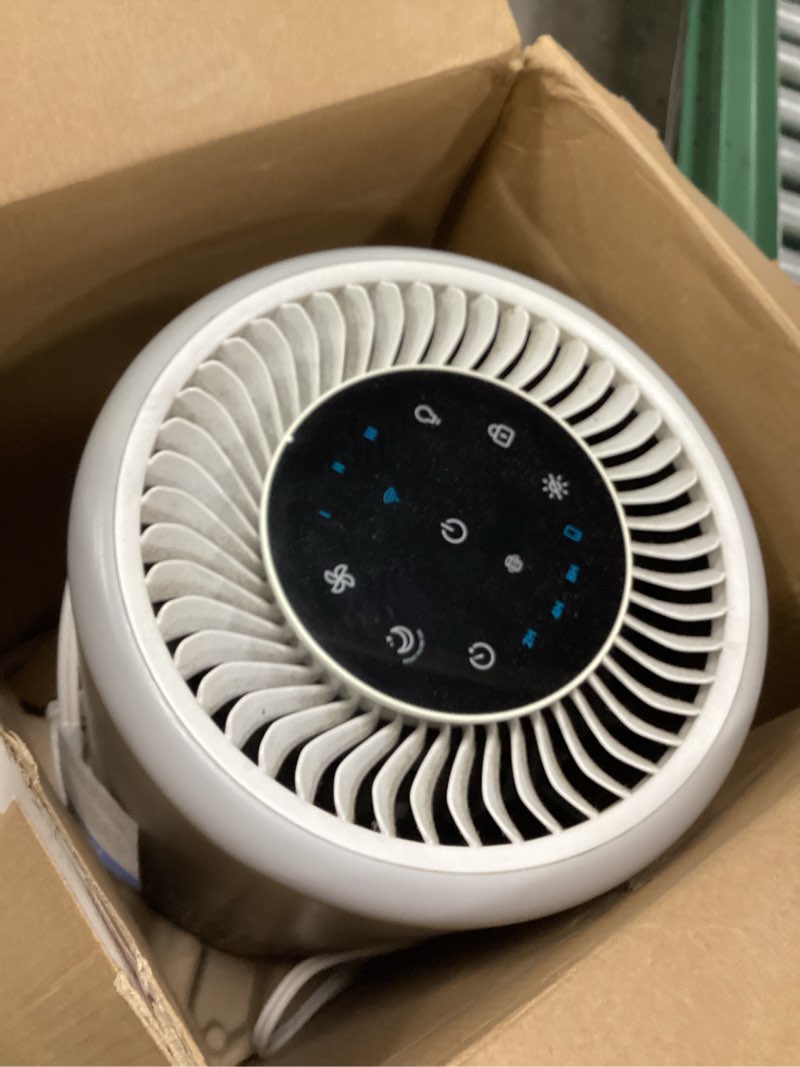 Condition photo showing As Is for levoit air purifier for home bedroom dorm room, smart & voice control, aham verifide, 3-in-1 filter with hepa sleep mode, for pollen, pollutants, smoke, dander, dust, core 200s-p, white cream white core 200s-p