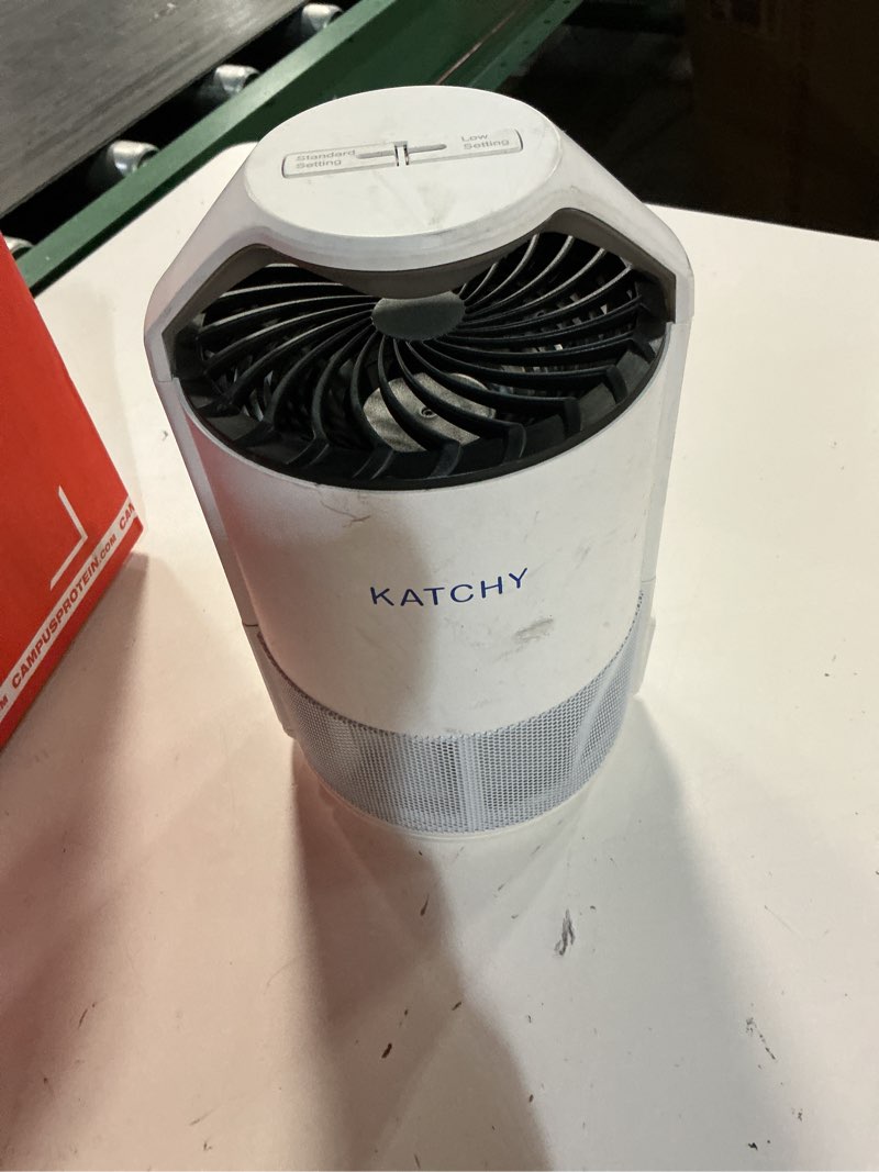 Condition photo showing As Is for the original katchy indoor insect trap - fan powered with uv light - fruit fly traps for indoors - for fruit flies, gnats, mosquitoes, moths (white)