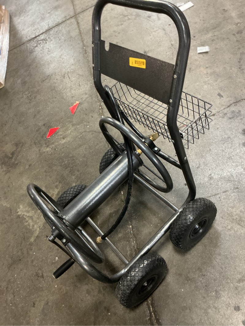 Condition photo showing Good Condition for four wheel outdoor hose reel cart with flat free tires
