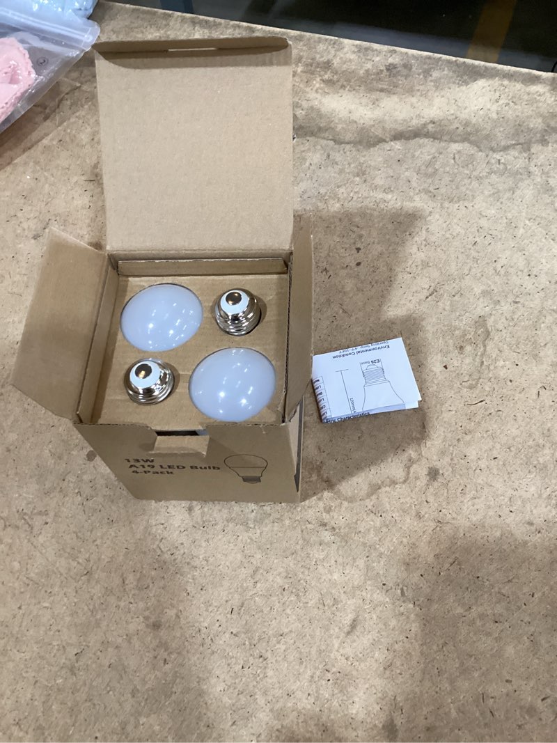 Condition photo showing New/Like New for maxvolador a19 led light bulbs, 100 watt equivalent led bulbs, daylight white 5000k, 1500lm, e26 base, non-dimmable, 13w bright led bulbs, 4-pack daylight white 4 count (pack of 1)