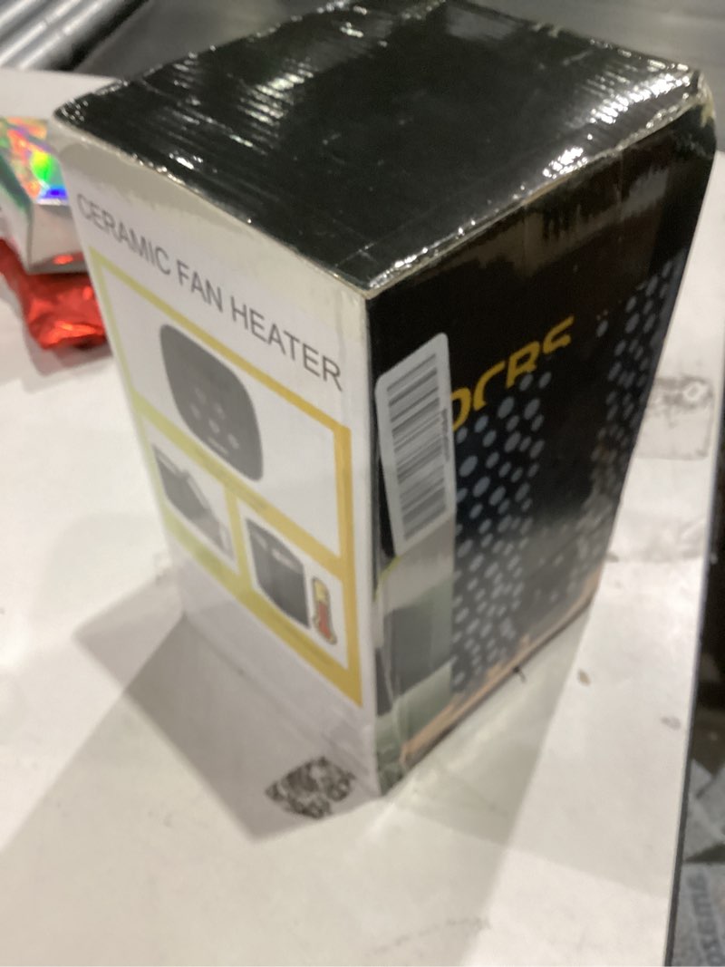 Condition photo showing New/Like New for small portable space heater for indoor use - vocrs 1500w ptc electric heater with thermostat, remote control, 12h timer, eco and fan mode, rapid and safe heating for bedroom, office