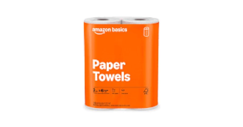 Amazon Basics 2-Ply Paper Towel, Flex Sheets, 150 Sheet per Roll, 6 Rolls, White 2 pack 