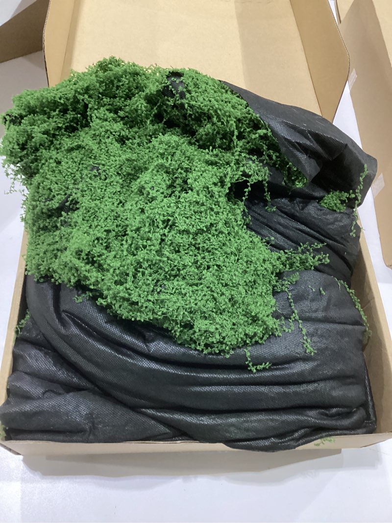 Condition photo showing As Is for FAICOIA 2 Pcs Artificial Moss Mat for Decorating Mossy Table Runner Fake Moss Rug Dark Green 39" x 39" Faux Grass Roll for Plants Indoor Planters Crafts DIY Table Fairy Garden Wedding Easter 100x100cm Dark Green, 2 Pcs-39 x 39 Inch/100x100cm