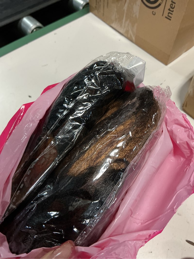 Condition photo showing Good Condition for french curly braiding hair 7 packs 22 inch pre stretched braiding hair ombre bouncy loose wave crochet braids for women spanish curly ends synthetic hair extensions (7 packs, 1b/33/30#) 22 inch 1b/33/30
