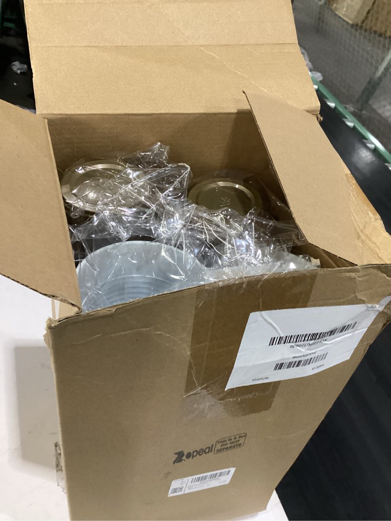Condition photo showing Good Condition for zopeal 200 pcs plastic cup bulk 18 oz disposable tumblers wedding hard plastic party wine cups fancy beverage drinking soda cocktail glasses for wedding birthday christmas(gold)