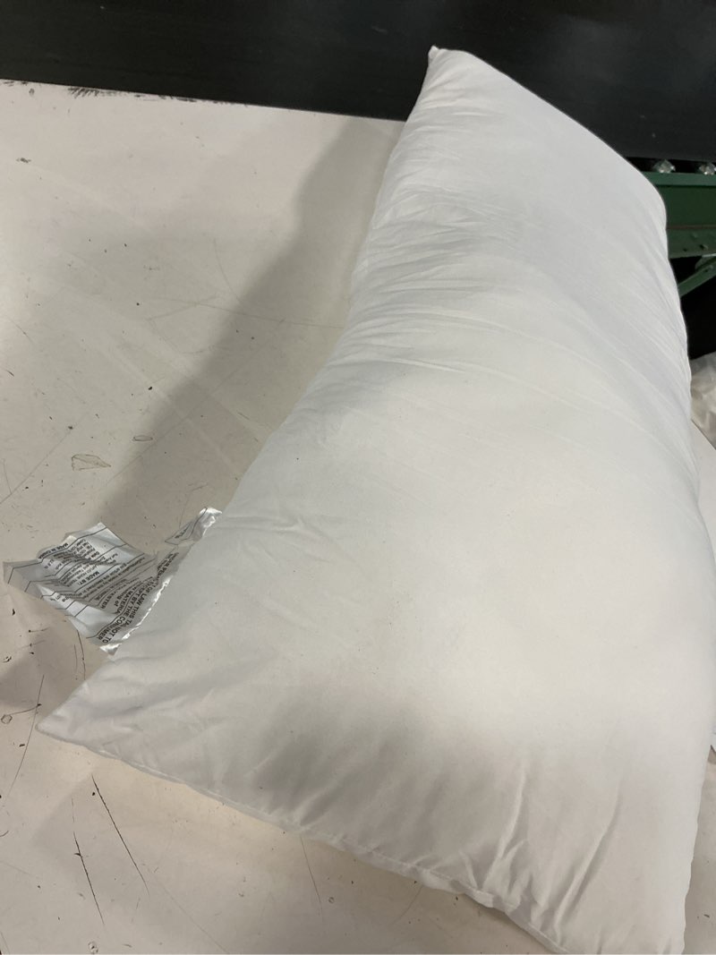 Condition photo showing As Is for puredown® feather down pillow insert - 14x36 throw pillow, large lumbar pillow insert for decorative throw pillow, bed, couch, and cushion, pack of 1 14x36 inch 1